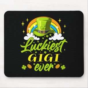 Luckiest gigi ever shamrocks lucky st patrick's da mouse mat