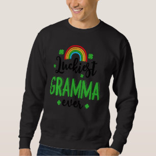 Luckiest Gramma Ever St Patrick S Day Rainbow Clov Sweatshirt
