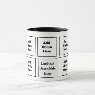 Luckiest Grandkids Ever Grandma or Grandpa Photo Mug