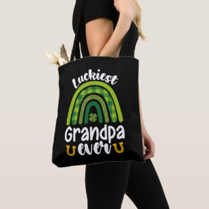 Luckiest Grandpa Ever Family St Patrick's Day Tote Bag