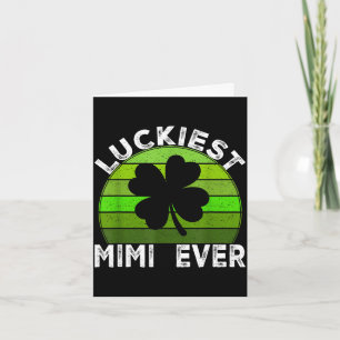 Luckiest mimi shamrocks lucky st patrick's day  card