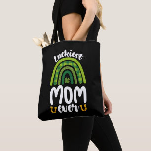 Luckiest Mum Ever Family St Patrick's Day Tote Bag