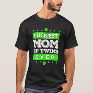 Luckiest Mum Of Twins Ever Pregnancy Announcement  T-Shirt