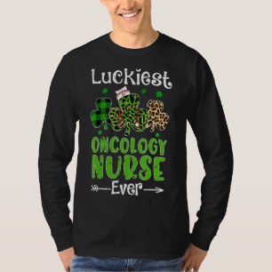 Luckiest Oncology Nurse Ever Patricks Day Shamrock T-Shirt