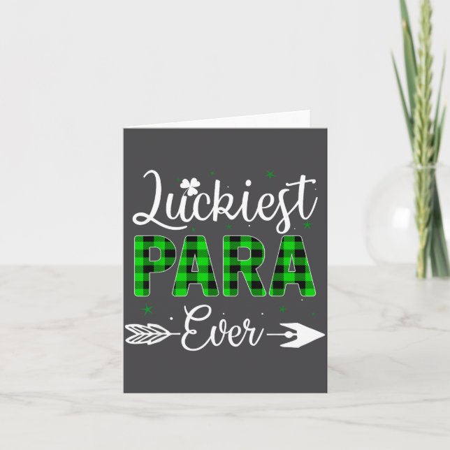 Luckiest Para Ever Matching St Patty's Day Idea Fo Card (Front)