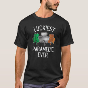 Luckiest Paramedic Ever St Patrick S Day Irish Fla T-Shirt