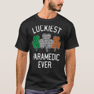 Luckiest Paramedic Ever St Patrick's Day Irish Fla T-Shirt
