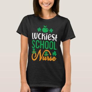 Luckiest School Nurse St Patrick's Day Irish nursi T-Shirt