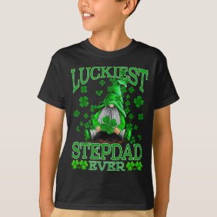 Luckiest Stepdad Ever Gnomes St Patrick's Day T-Shirt