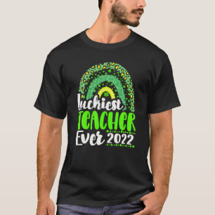 Luckiest Teacher Ever Rainbow St Patricks Day 2022 T-Shirt