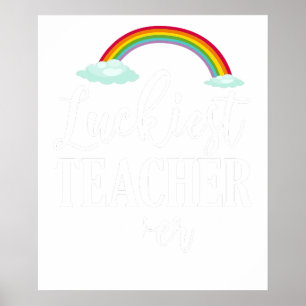 luckiest teacher ever, retro, vintage poster