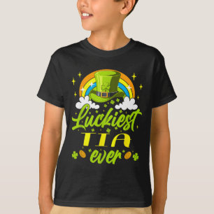 Luckiest tia ever shamrocks lucky st patrick's day T-Shirt
