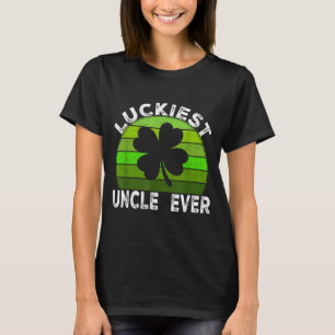 Luckiest uncle shamrocks lucky st patrick's day  T-Shirt