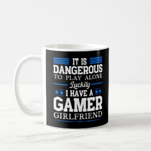 Luckily I Have A Gamer Girlfriend Funny Couple Coffee Mug