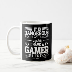 Luckily I Have A Gamer Girlfriend Funny Couple Coffee Mug