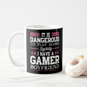 Luckily I Have A Gamer Girlfriend Funny Couple Coffee Mug
