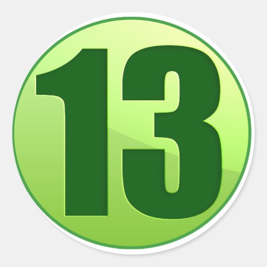 LUCKY 13 GREEN PRODUCTS CLASSIC ROUND STICKER