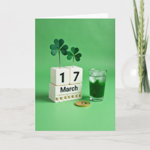 Lucky 17 March St Patricks Day Card