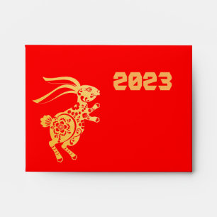 LUCKY 2023 Chinese New Year Gold RABBIT 中国传统新年 Red Envelope