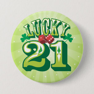 Lucky 21 - Birthday Button Badge Pin