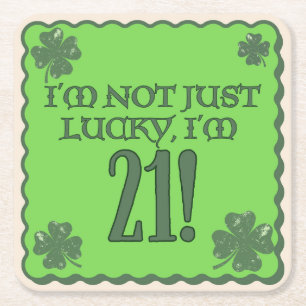 Lucky 21st Birthday Coaster