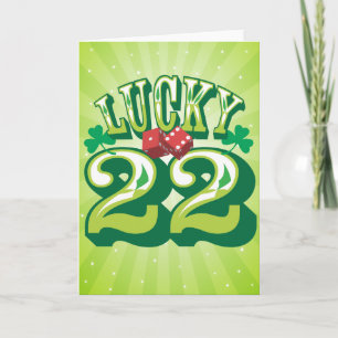 Lucky 22 Birthday Card