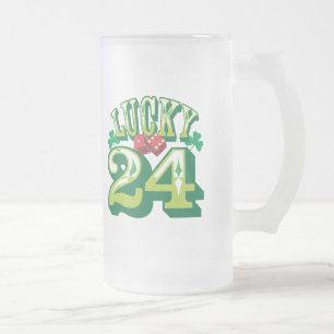 Lucky 24 Glass Beer Mug