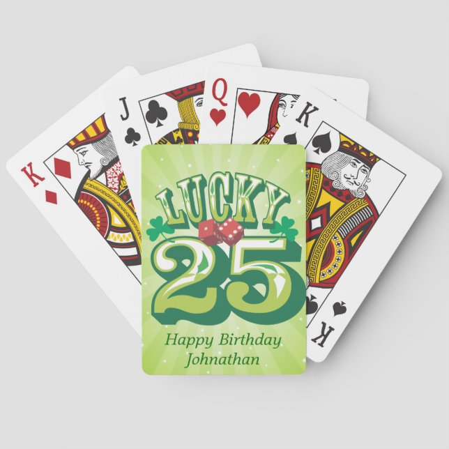 Lucky 25 Custom Playing Cards (Back)