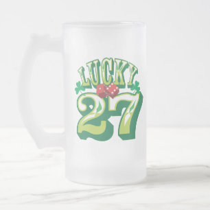 Lucky 27 Glass Beer Mug