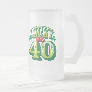 Lucky 40 Glass Beer Mug