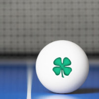 Lucky 4 Leaf Irish Clover 3-star ping pong ball