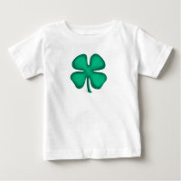 Lucky 4 Leaf Irish Clover baby shirt