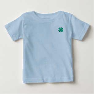 Lucky 4 Leaf Irish Clover blue baby T-shirt