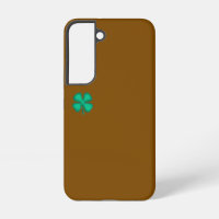 Lucky 4 Leaf Irish Clover brown S22 phone case