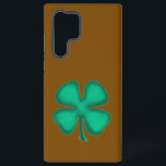 Lucky 4 Leaf Irish Clover brown S22 Ult phone case<br><div class="desc">Lucky 4 Leaf Irish Clover Samsung Ultra phone cases are a great way to show 'your Irish' and great items for St. Patrick's Day or any day. Lucky 4 Leaf Irish Clover is Steamy Raimon original art and the 1st 4-leaf clover design for sale ever on www anywhere.</div>