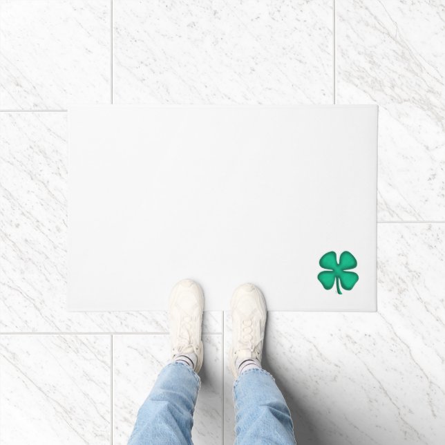 Lucky 4 Leaf Irish Clover doormat (Indoor)