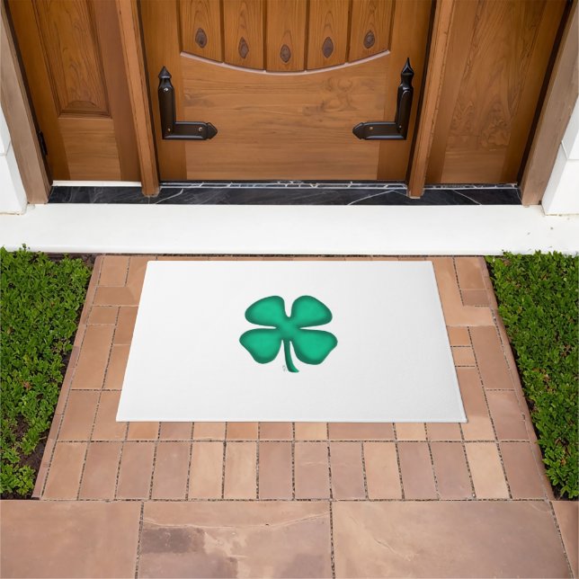 Lucky 4 Leaf Irish Clover doormat (Outdoor)