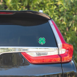 Lucky 4 Leaf Irish Clover extra sm contour sticker