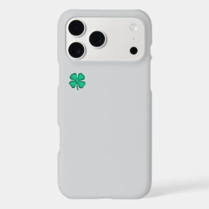Lucky 4 Leaf Irish Clover gray iPhone 17 Pro Max