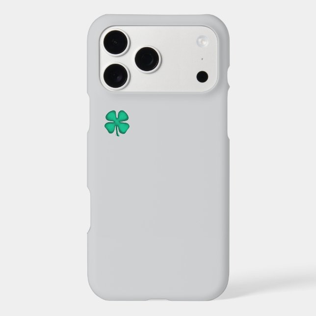 Lucky 4 Leaf Irish Clover gray iPhone 17 Pro Max (Back)