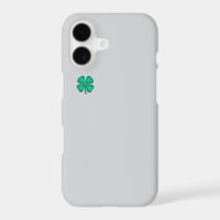 Lucky 4 Leaf Irish Clover gray iPhone 17 S case