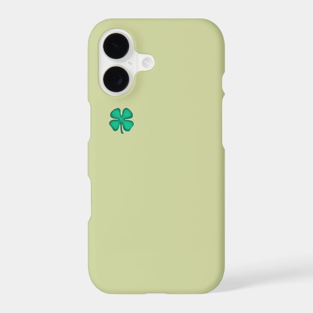 Lucky 4 Leaf Irish Clover green iPhone 17 S case (Back)