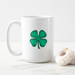 Lucky 4 Leaf Irish Clover large mug