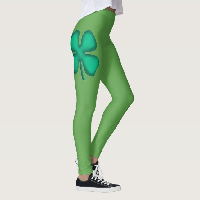Lucky 4 Leaf Irish Clover leggings (Right)