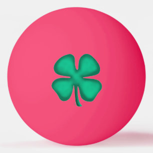 Lucky 4 Leaf Irish Clover og 1-star ping pong ball
