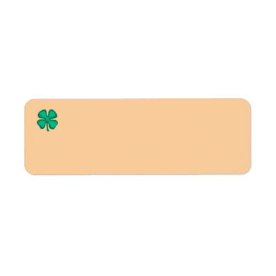 Lucky 4 Leaf Irish Clover return address labels t