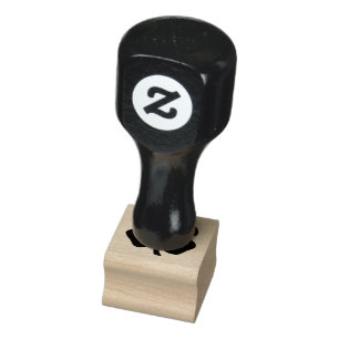 Lucky 4 Leaf Irish Clover sm rubber stamp w handle