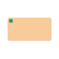 Lucky 4 Leaf Irish Clover tan address labels