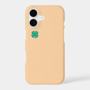 Lucky 4 Leaf Irish Clover tan iPhone 17 S case