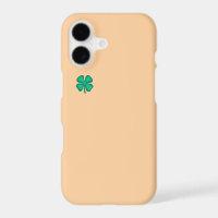Lucky 4 Leaf Irish Clover tan iPhone 17 S case